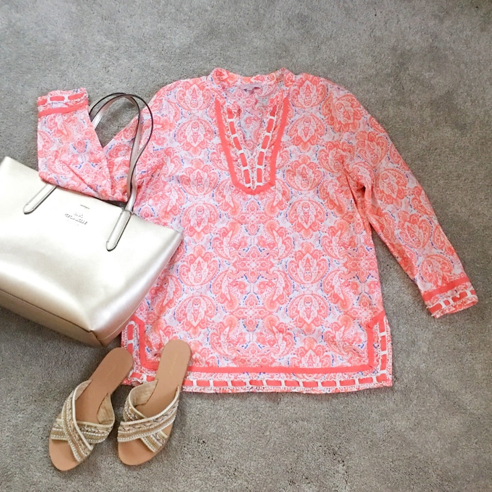 EUC BRIGHT AND SUNNY TUNIC TOP SWIM COVER UP